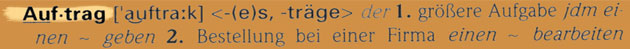 Auftrag